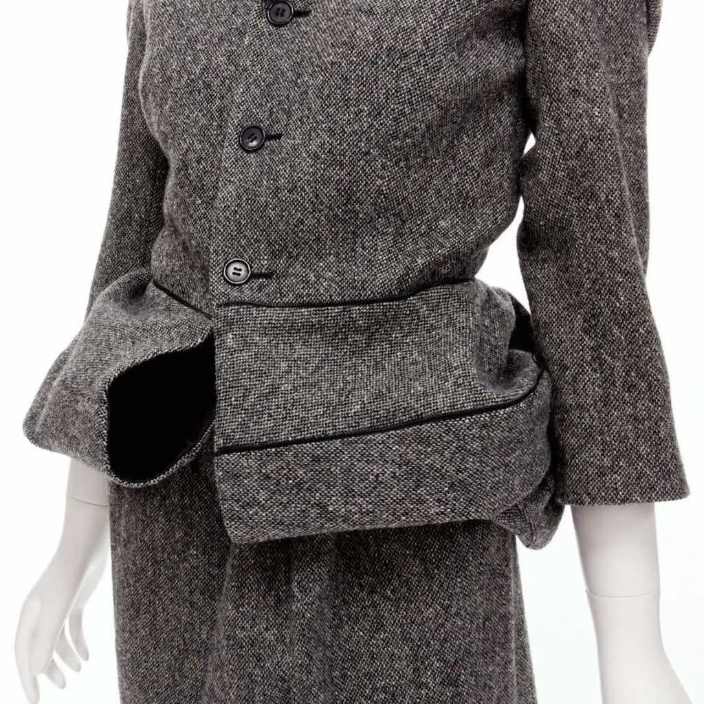 Junya Watanabe Convertible Blazer Dress Grey Wool Never worn - Back View