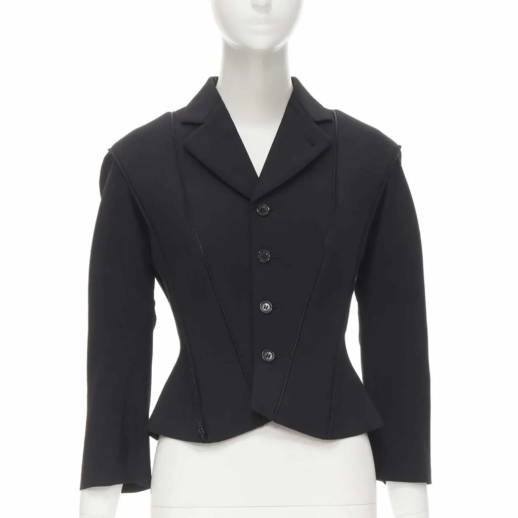 Junya Watanabe Neoprene Blazer Black Never worn - Front View