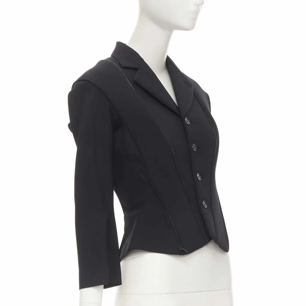 Junya Watanabe Neoprene Blazer Black Never worn - Model View