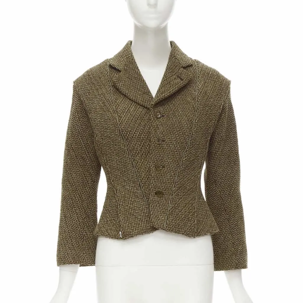 Junya Watanabe Tweed Transformable Jacket Brown Tweed Never worn - Back View
