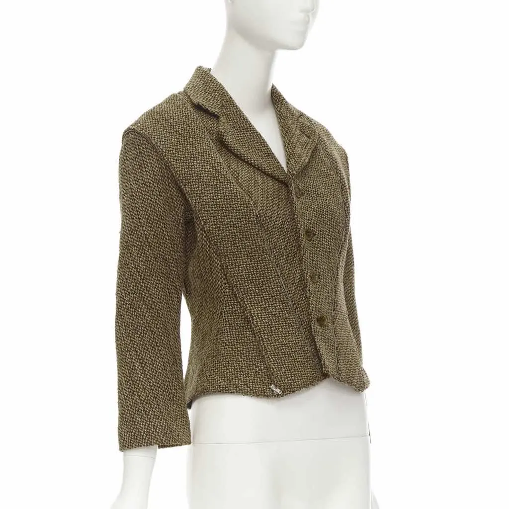 Junya Watanabe Tweed Transformable Jacket Brown Tweed Never worn - Inside View