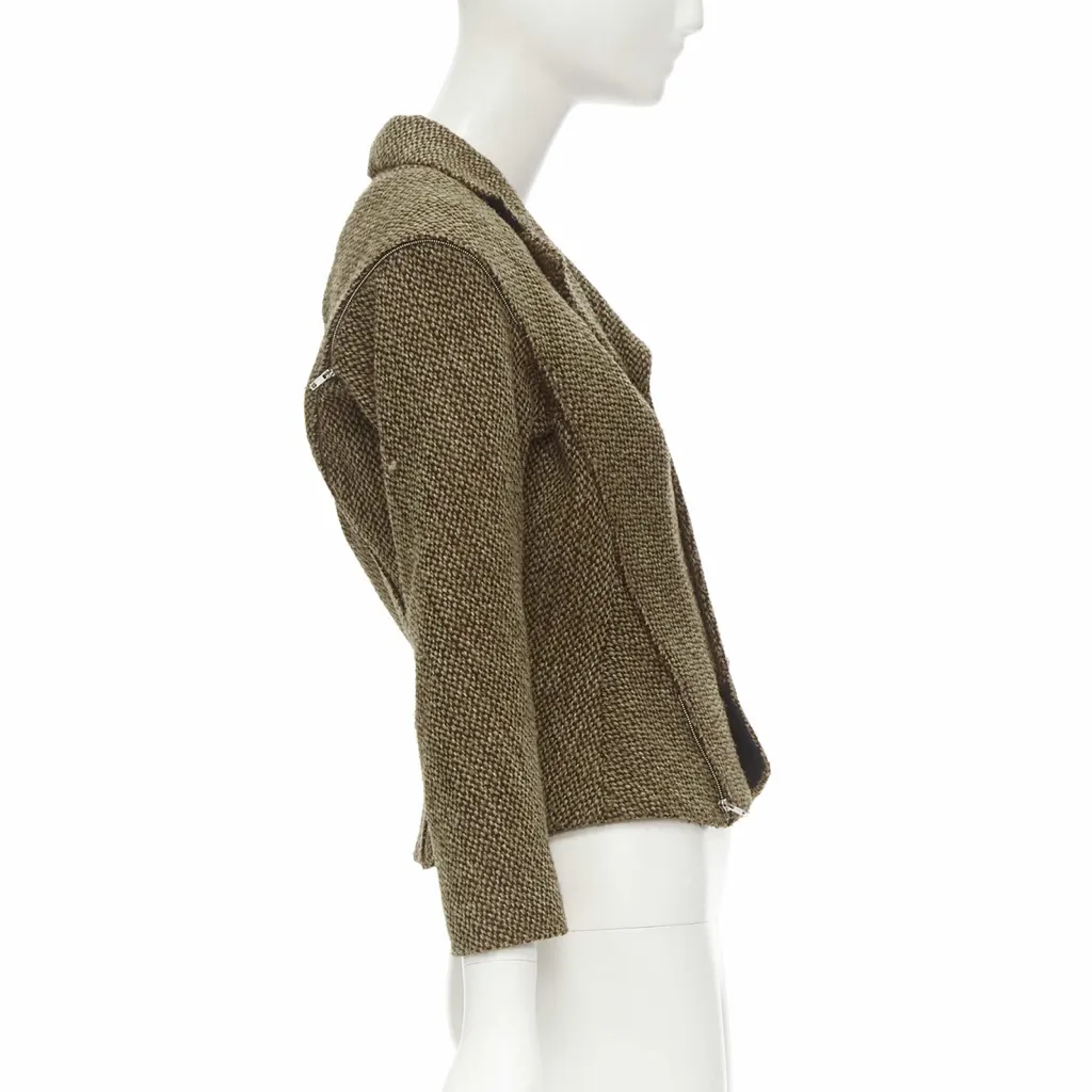 Junya Watanabe Tweed Transformable Jacket Brown Tweed Never worn - Model View