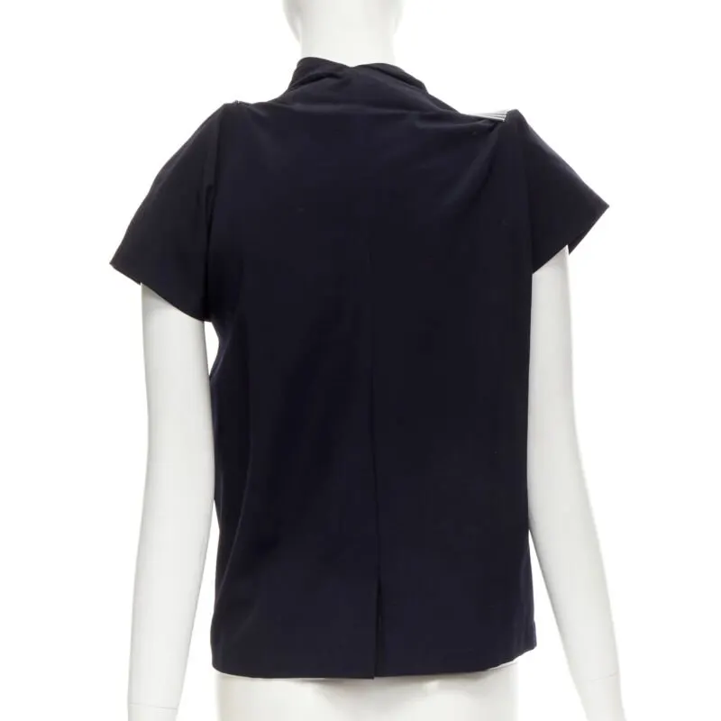Junya Watanabe Metal Collar Top Black Wool Very good - Box View