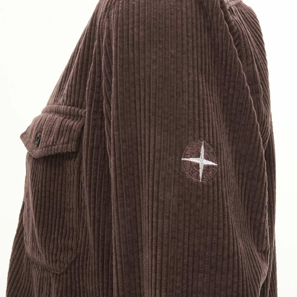 Stone Island Brown Corduroy Bomber Jacket - Back view