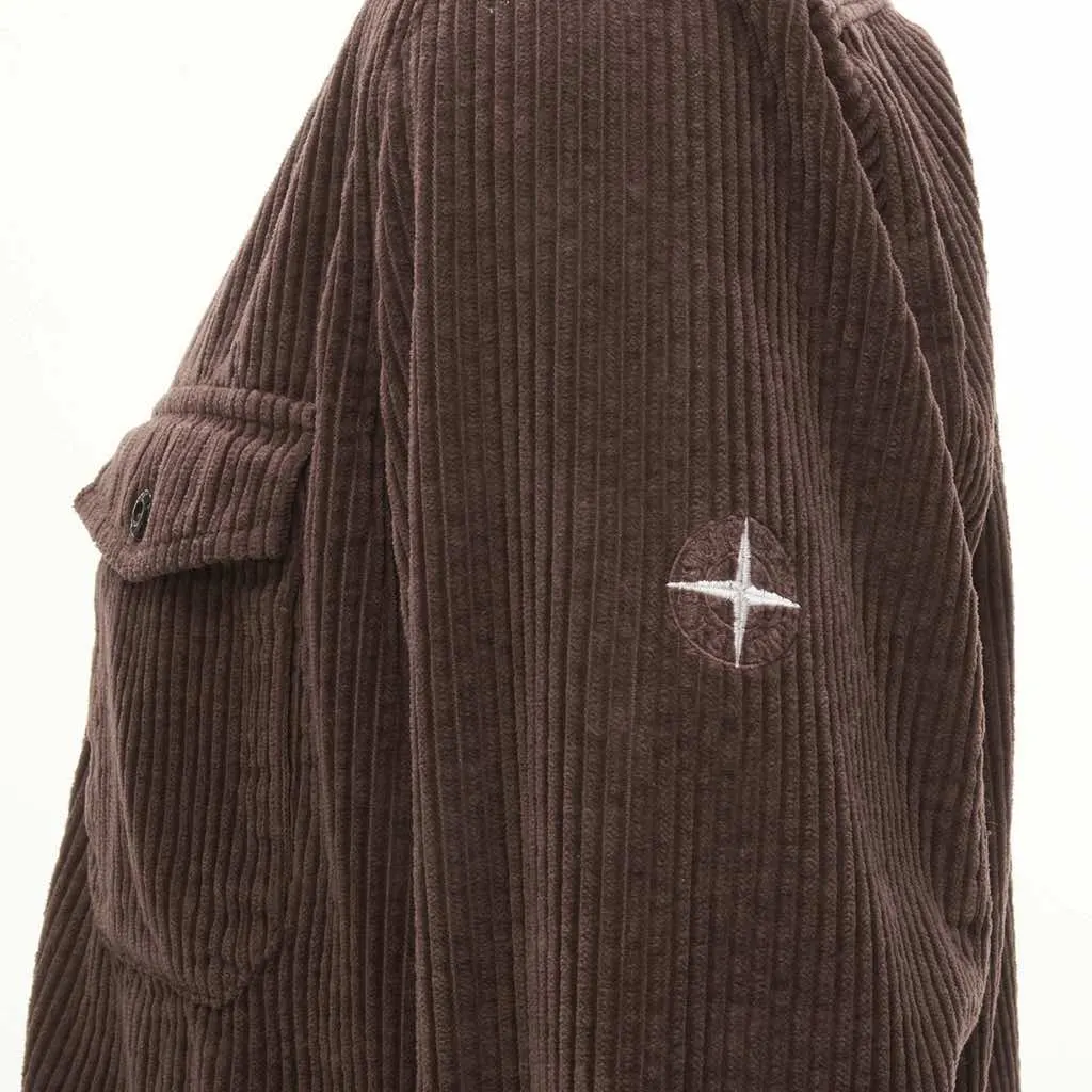 Stone Island Brown Corduroy Bomber Jacket Brown Never worn, with tag - Back View