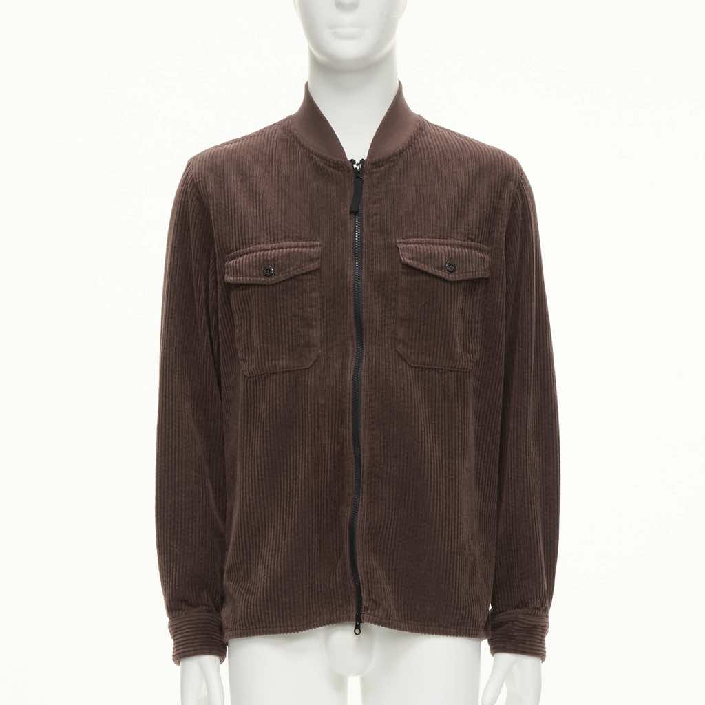 Stone Island Brown Corduroy Bomber Jacket - Image 6