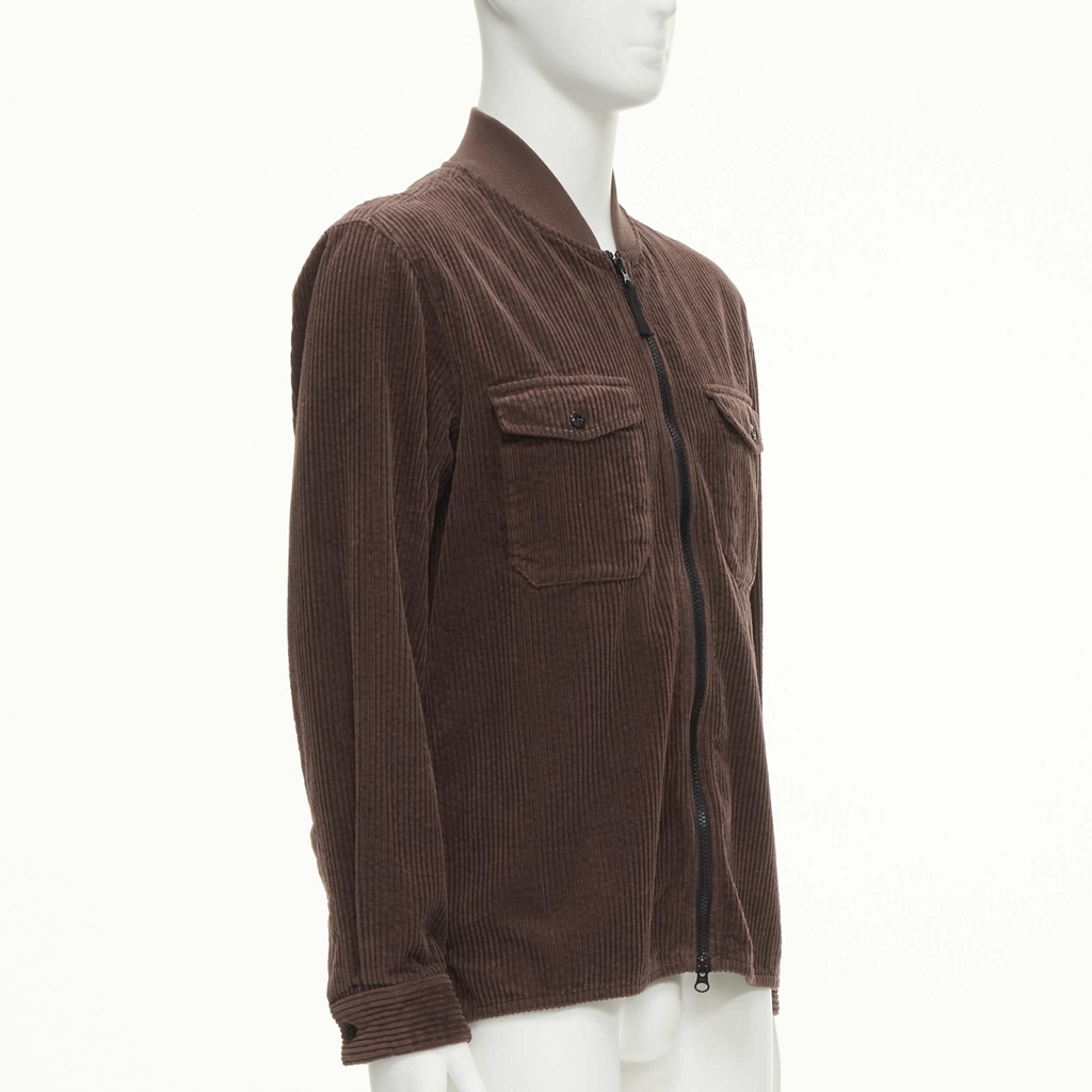 Stone Island Brown Corduroy Bomber Jacket - 4