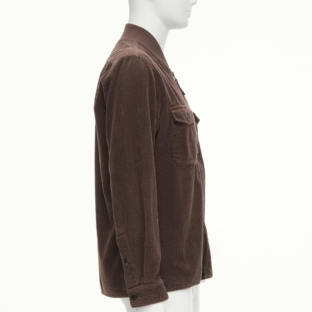 Stone Island Brown Corduroy Bomber Jacket - Side view
