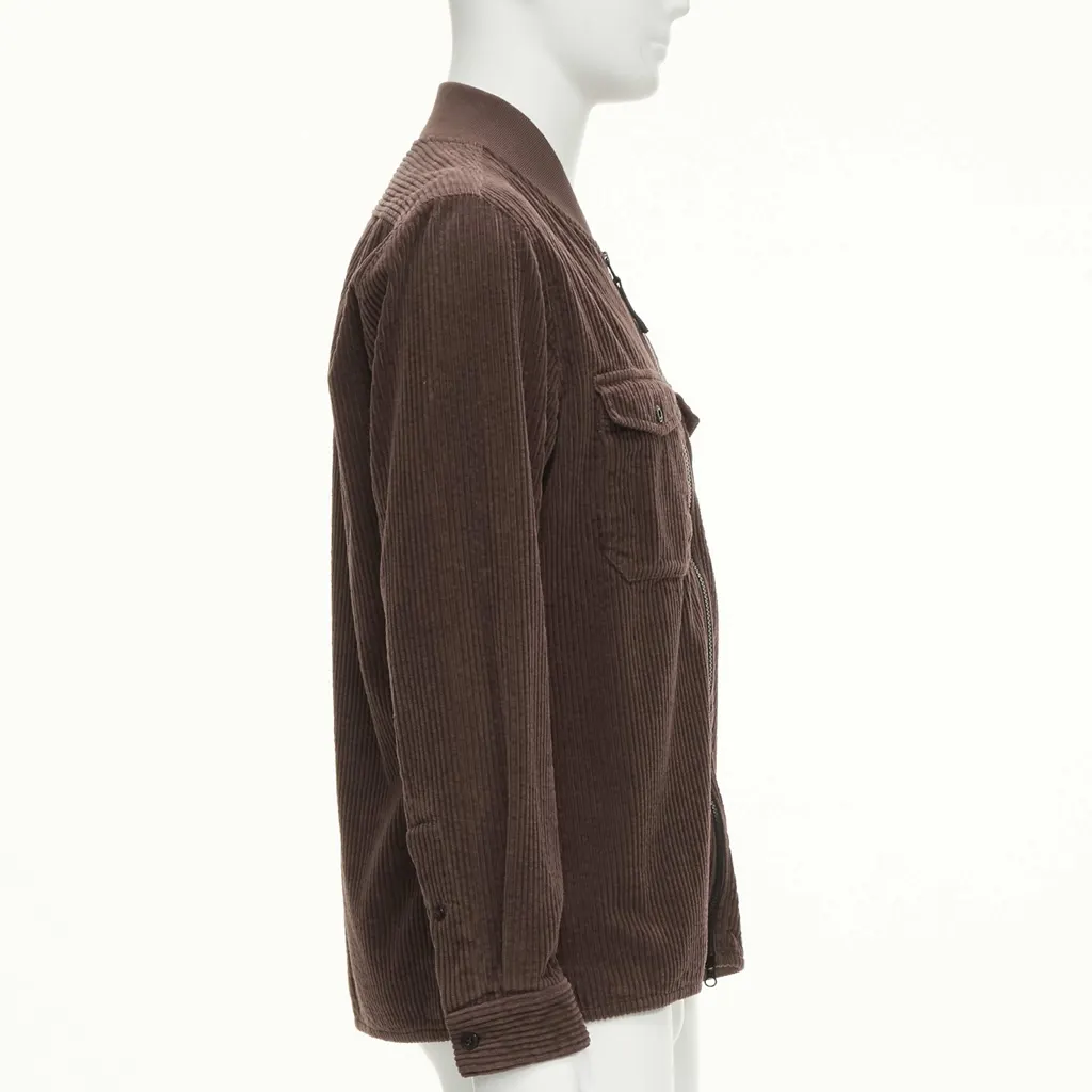 Stone Island Brown Corduroy Bomber Jacket Brown Never worn, with tag - Box View