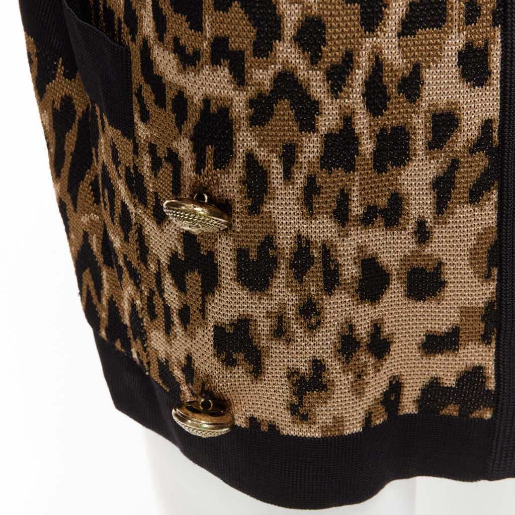 Balmain Leopard Jacquard Cardigan - Back view