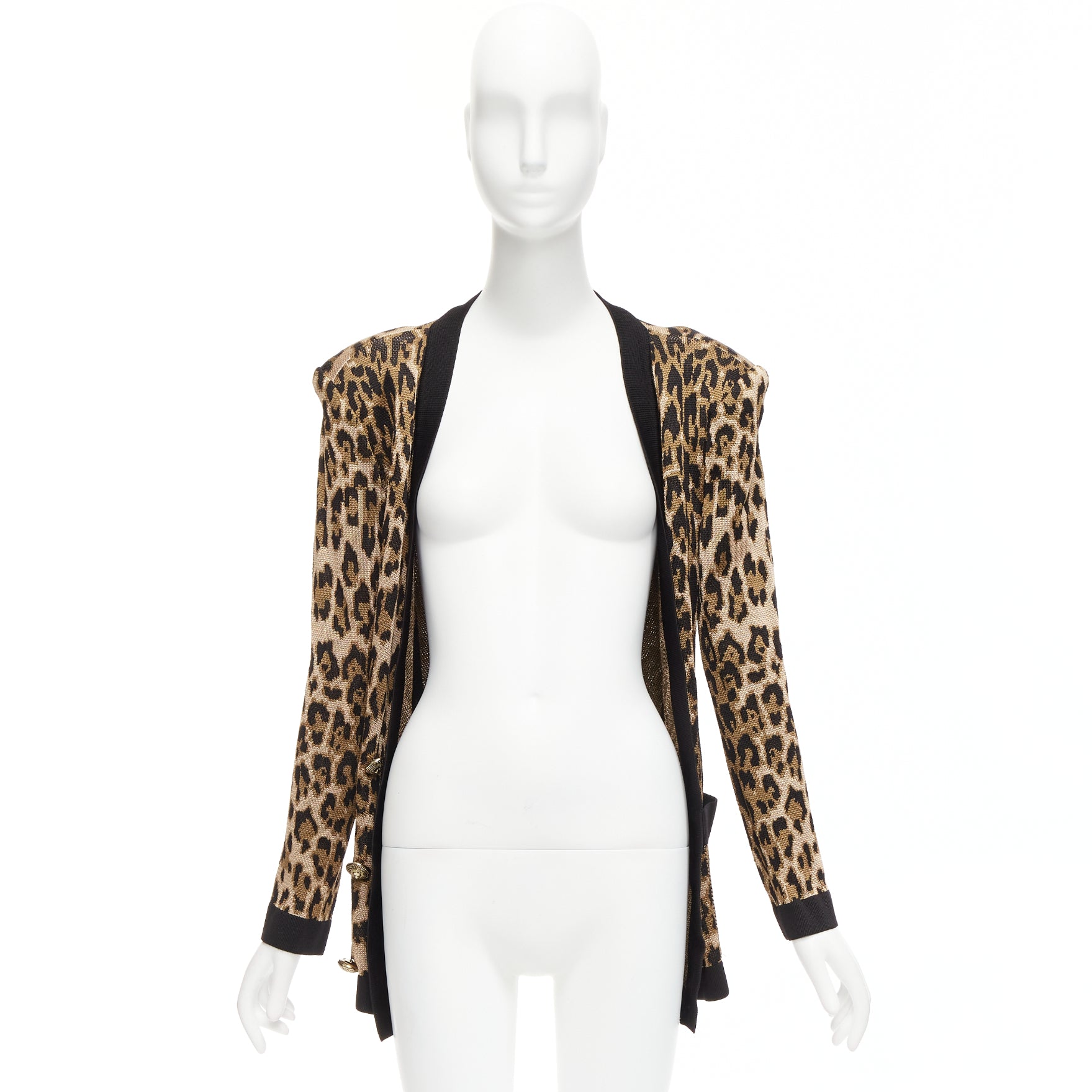 Balmain Leopard Jacquard Cardigan - Image 11