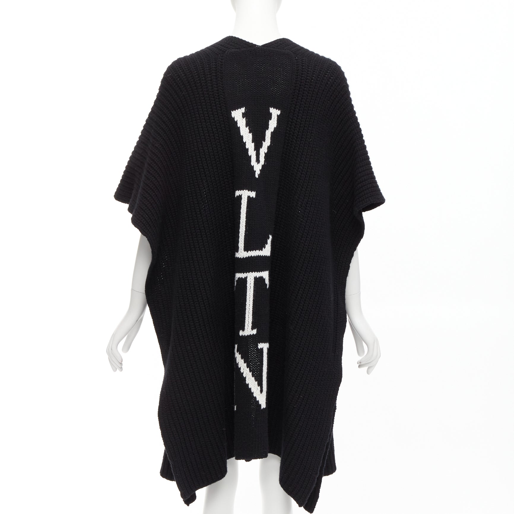 Valentino Garavani Logo Poncho Cardigan