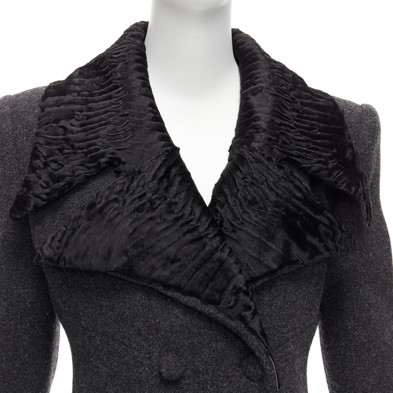 Fendi Astrakhan Longline Coat - Back view