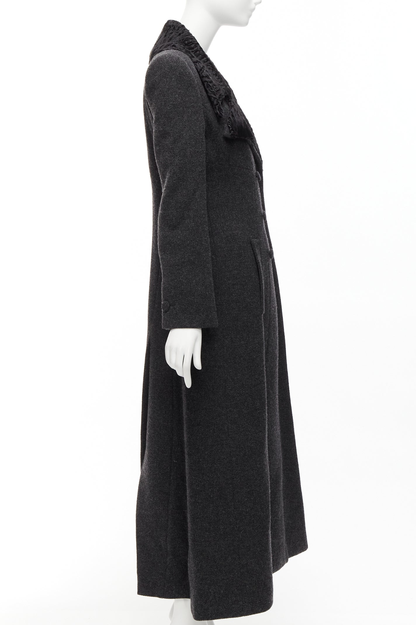Fendi Astrakhan Longline Coat - Side view