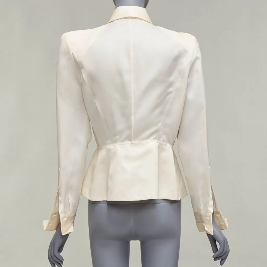 Gianfranco Ferré Bow Detail Jacket Beige Silk Very good - Box View