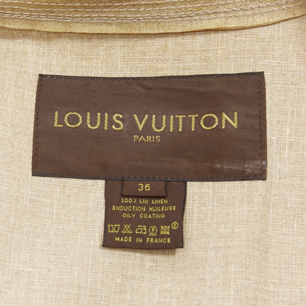 Louis Vuitton Khaki Velvet Trench Coat - Image 11