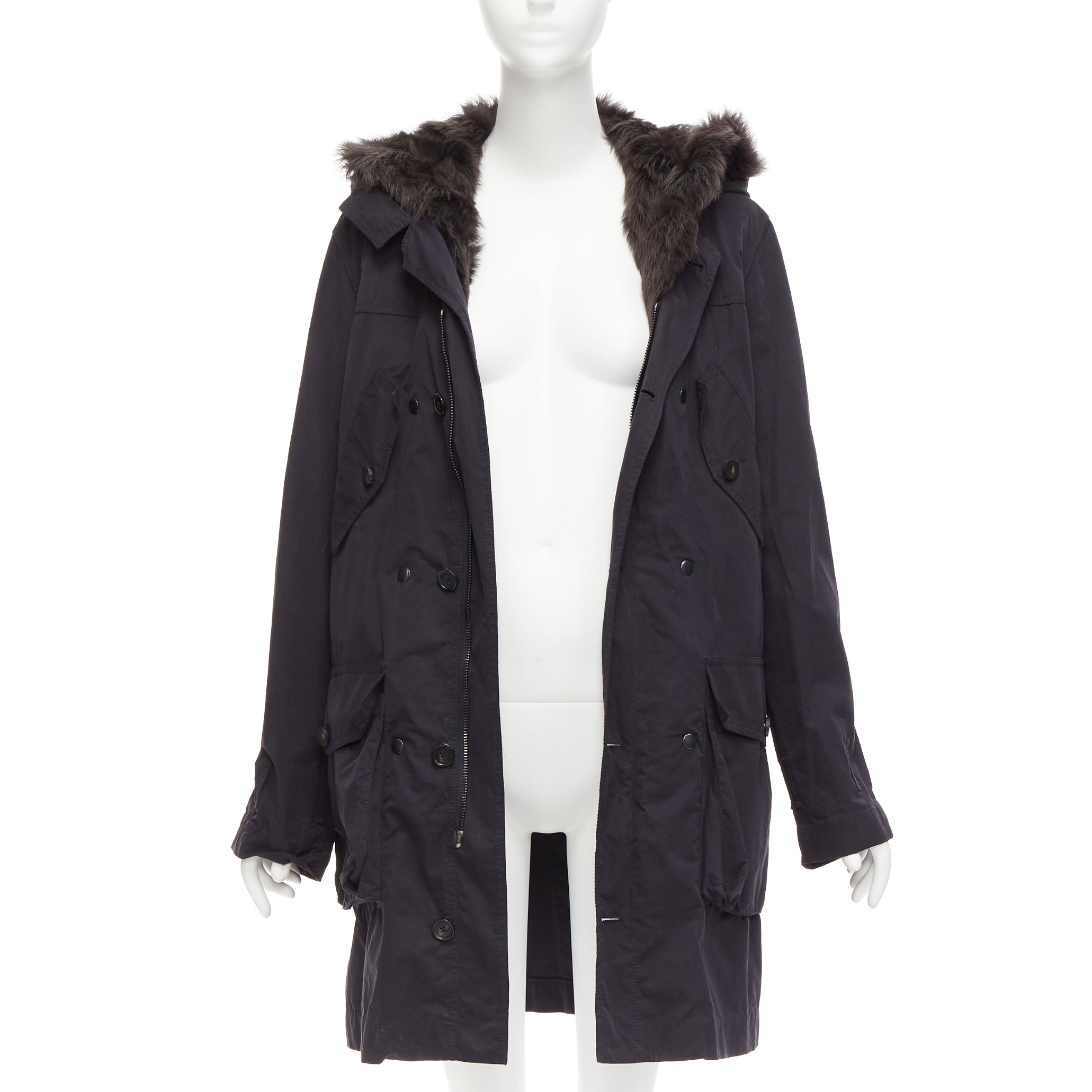 3.1 Phillip Lim Fur Lined Parka Coat - Image 6