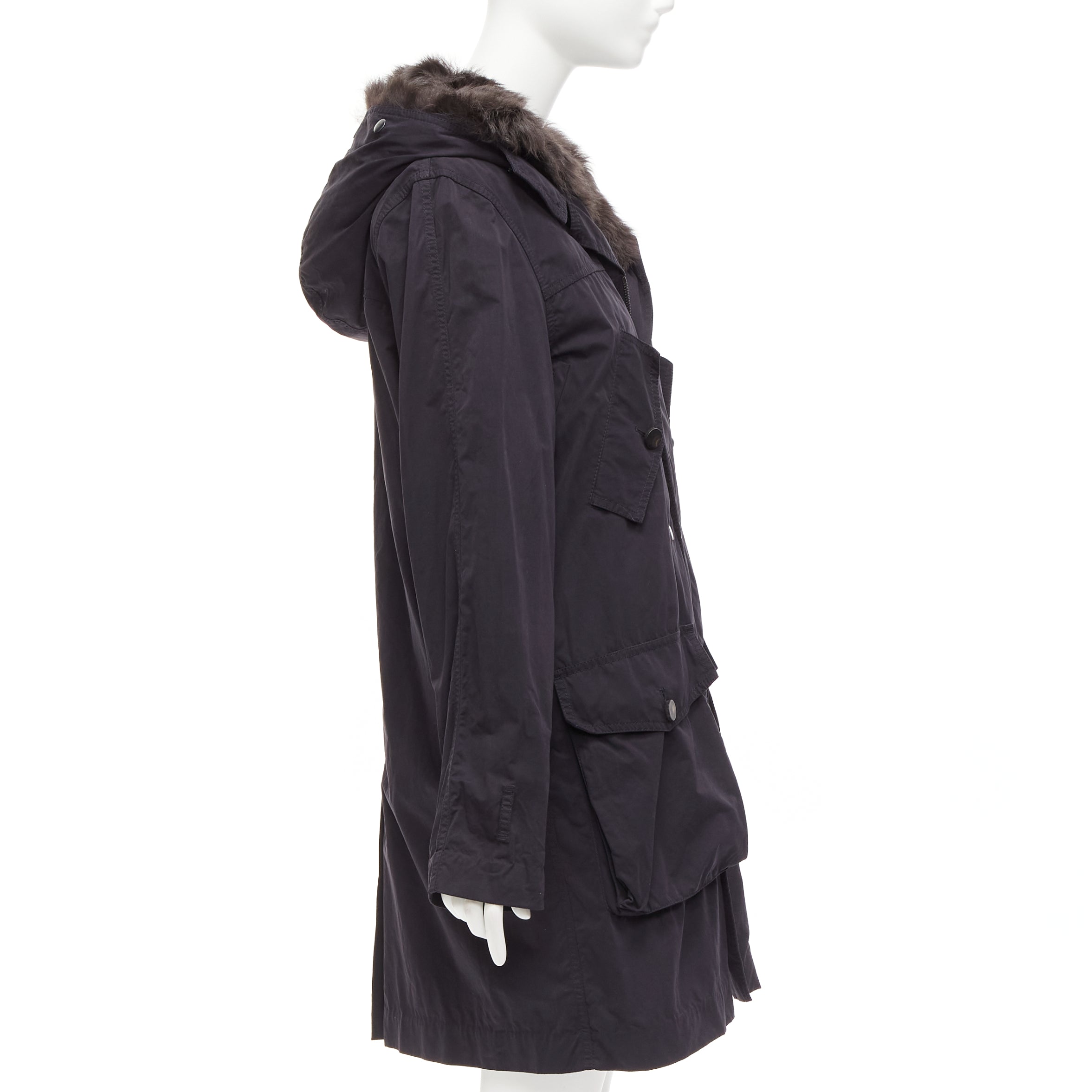 3.1 Phillip Lim Fur Lined Parka Coat - Side view