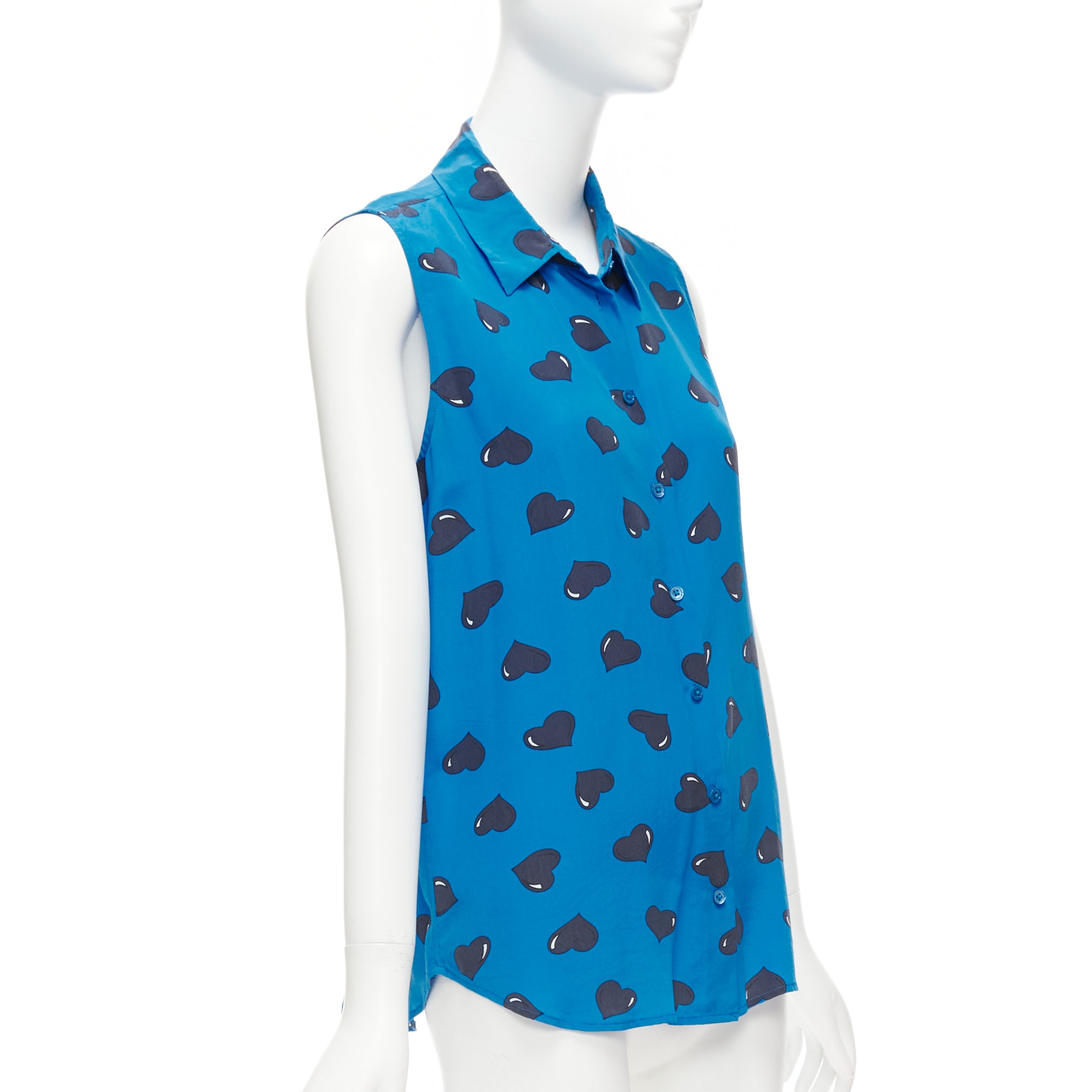Equipment Heart Print Blouse - Image 6