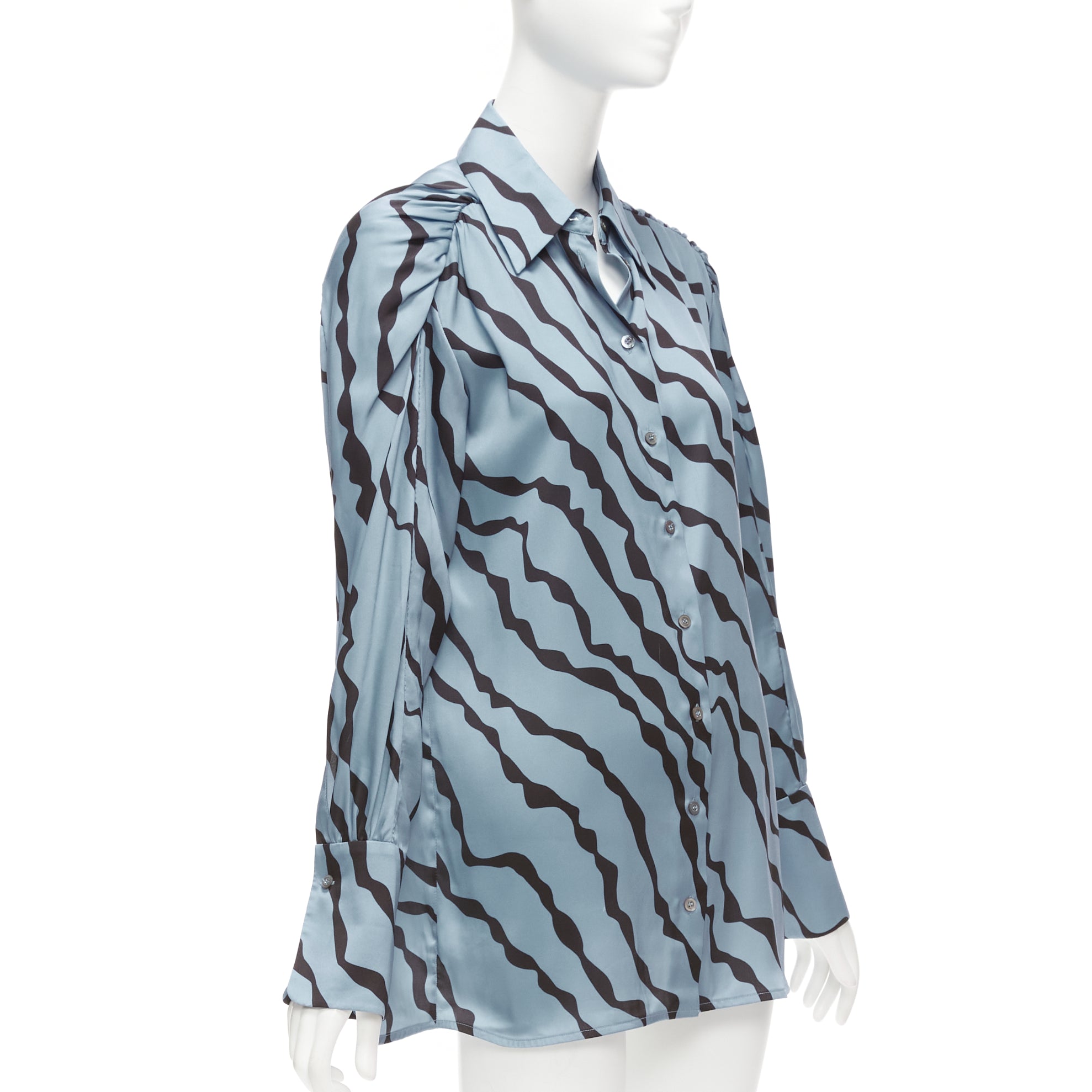 Victoria, Victoria Beckham Stripe Shoulder Shirt - Image 6