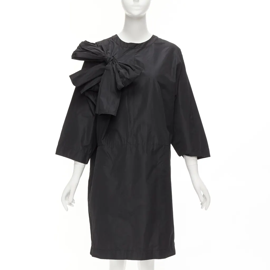 Dries Van Noten Keyhole Tent Dress Black Polyester Very good - Front View