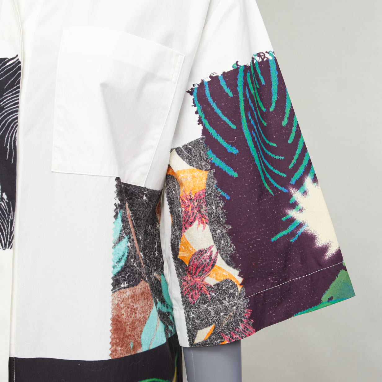 Dries Van Noten Patch Print Shirt Dress - Image 10