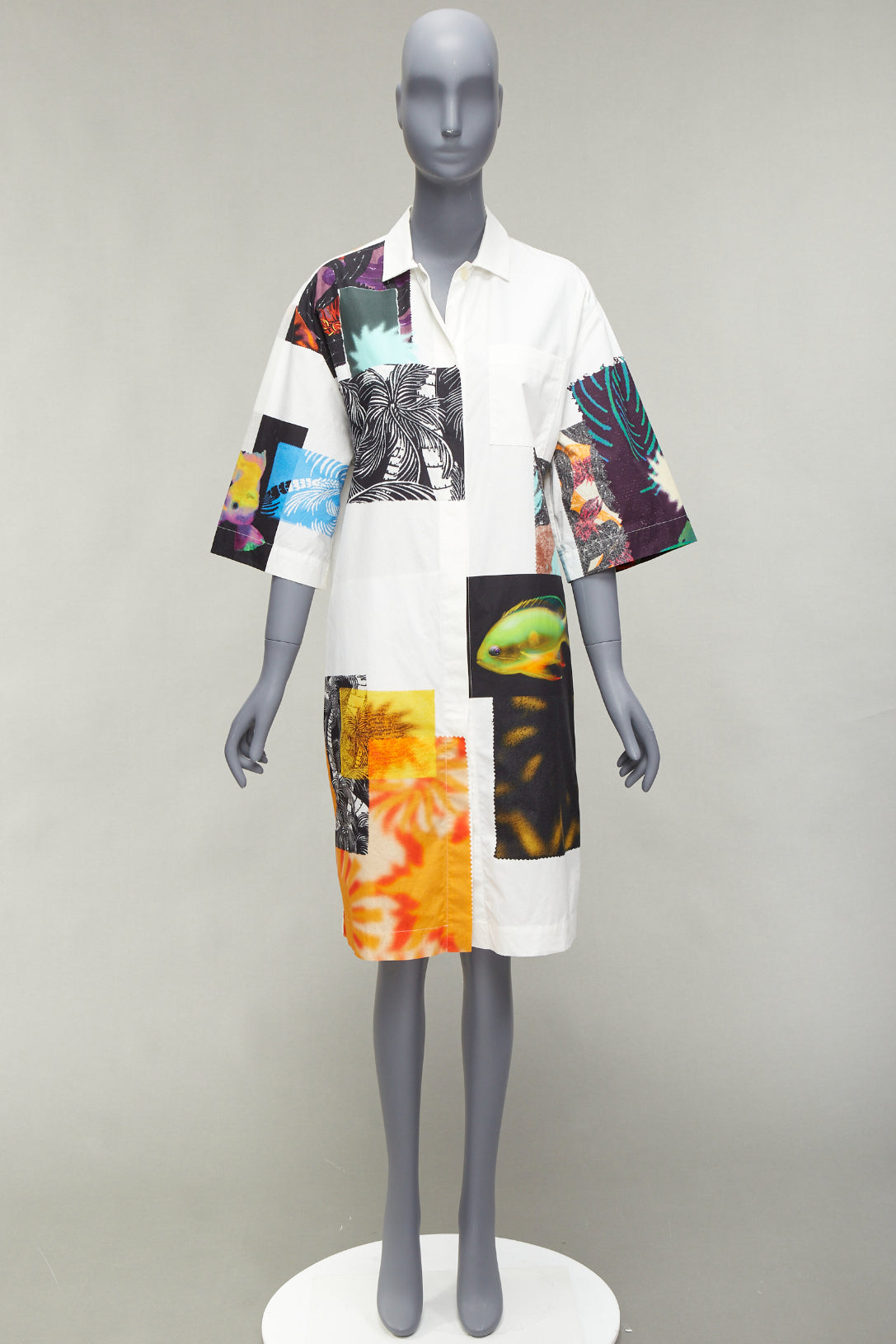 Dries Van Noten Patch Print Shirt Dress - Image 13