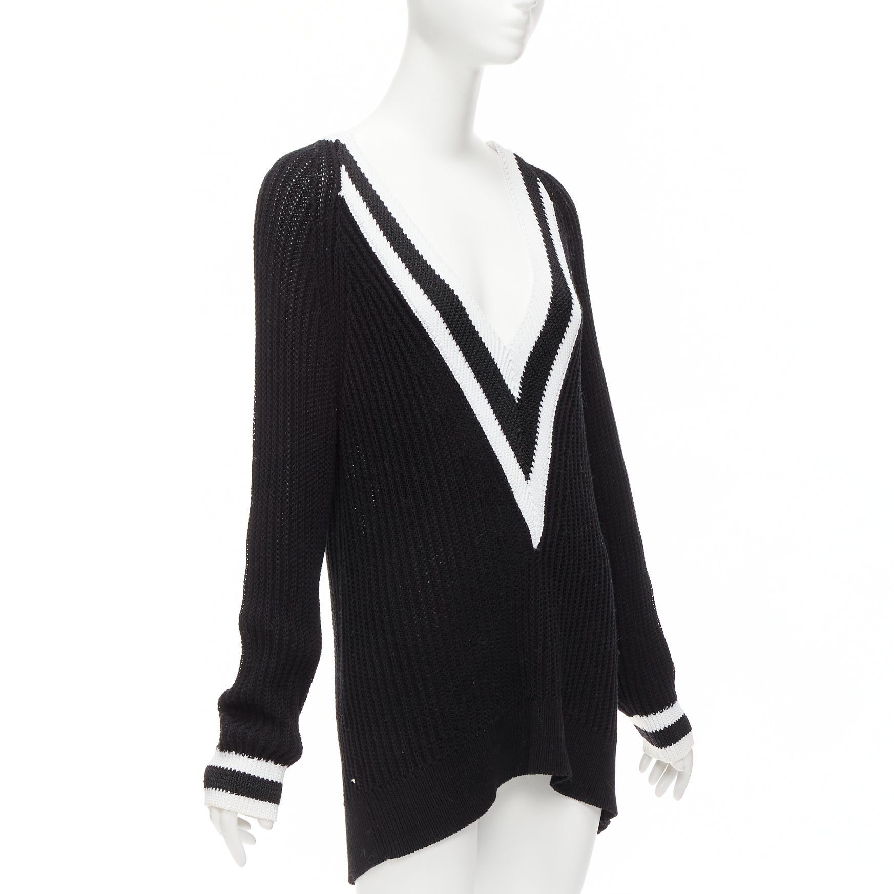 Rag & Bone Deep V Varsity Sweater - Back view