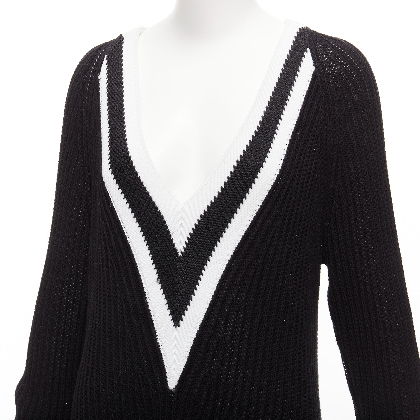 Rag & Bone Deep V Varsity Sweater - Detail 1