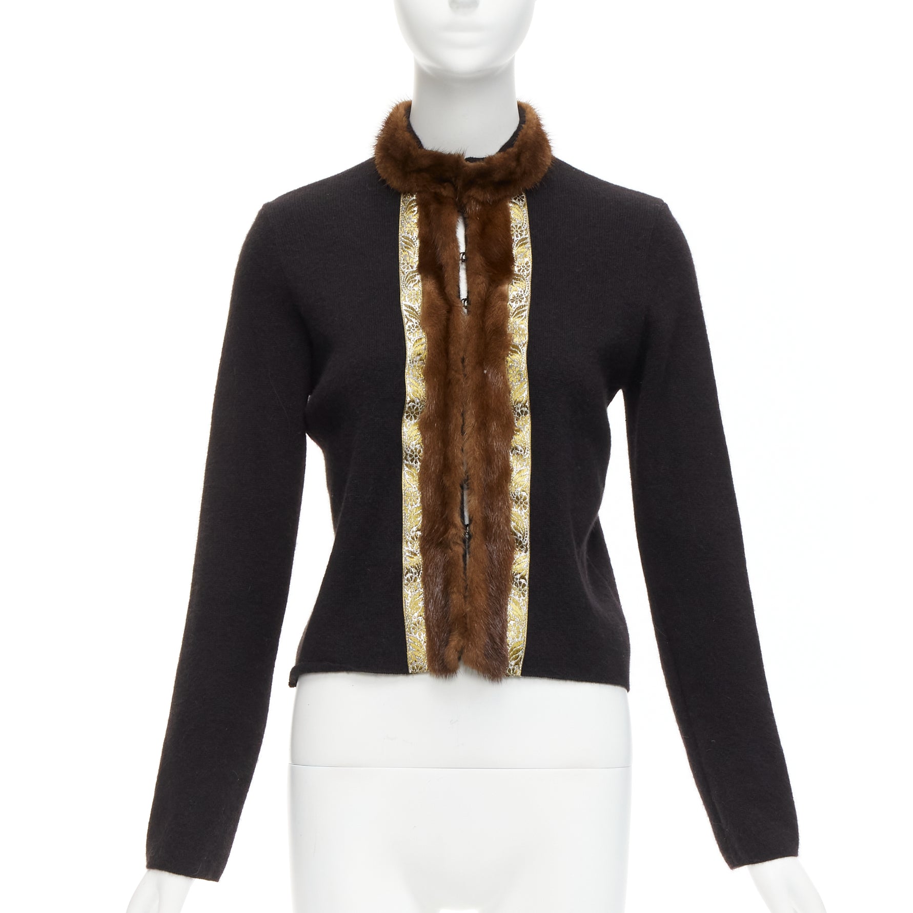Etro Fur Collar Cardigan