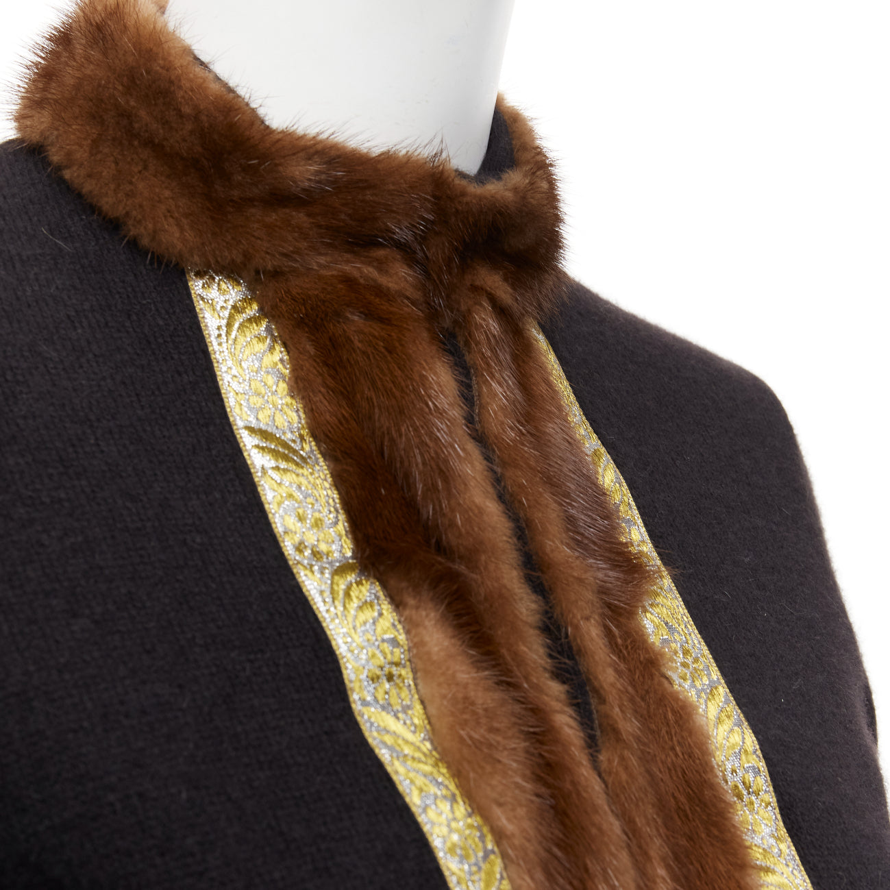 Etro Fur Collar Cardigan - Back view