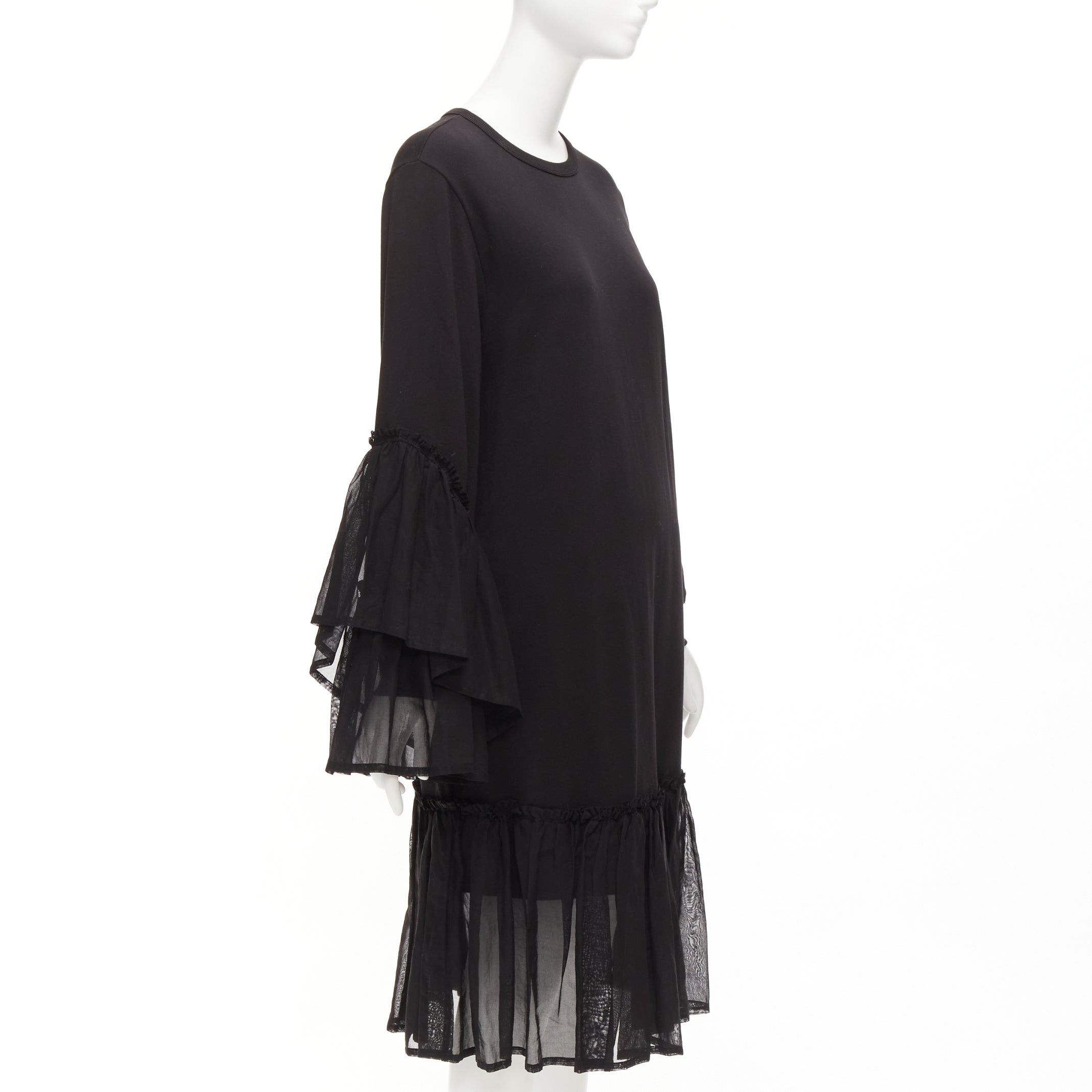 Dries Van Noten Ruffle Sweatshirt Dress - Image 6