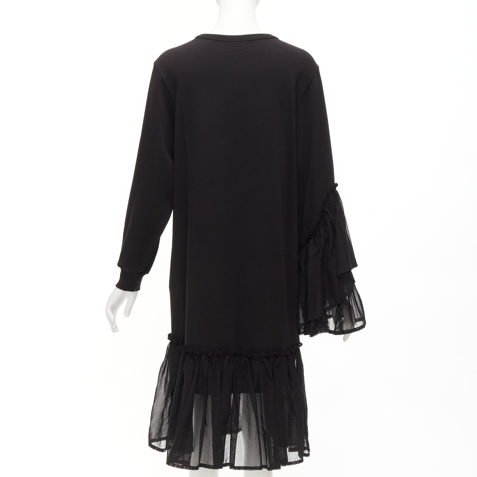 Dries Van Noten Ruffle Sweatshirt Dress - Side view