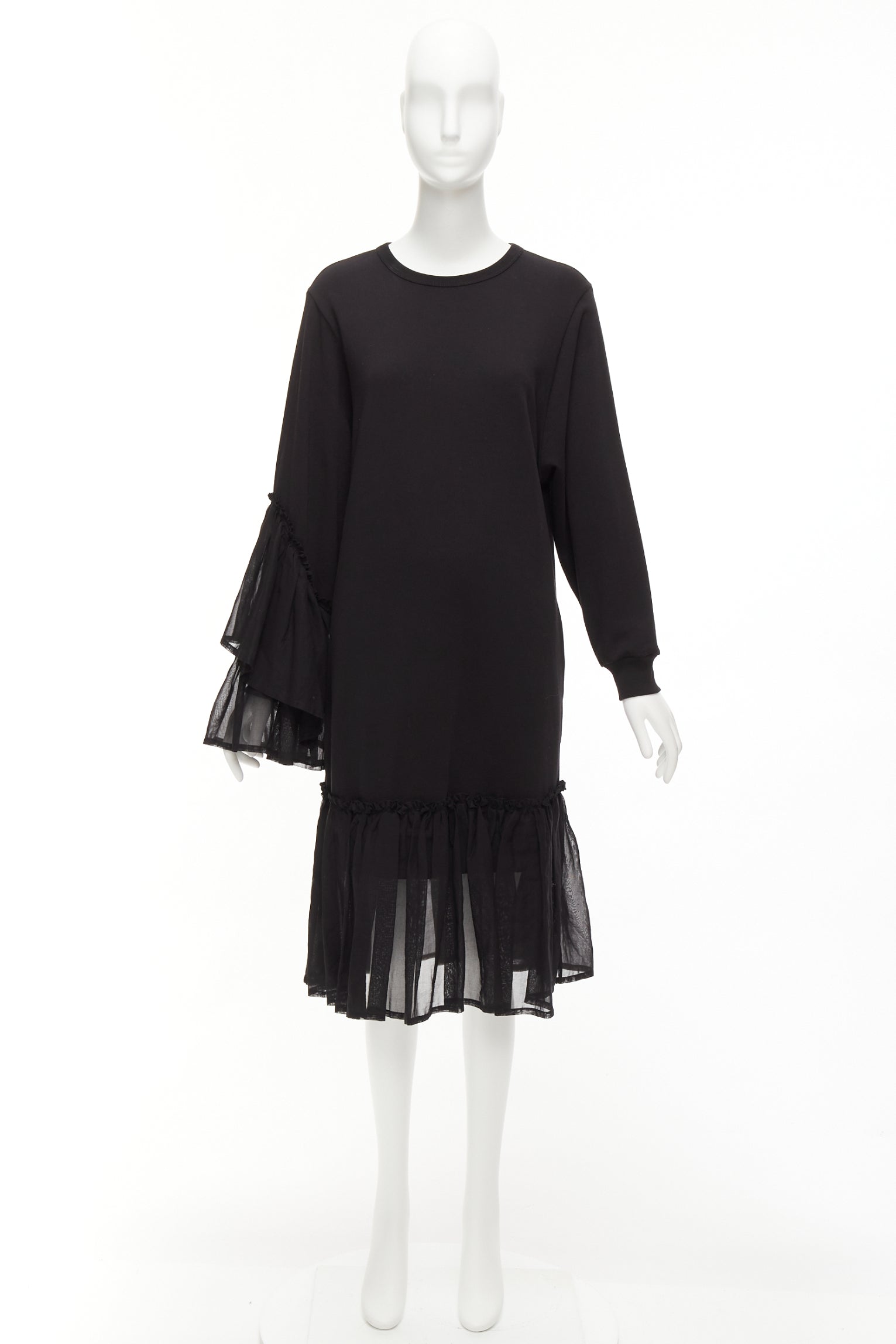 Dries Van Noten Ruffle Sweatshirt Dress - Image 11