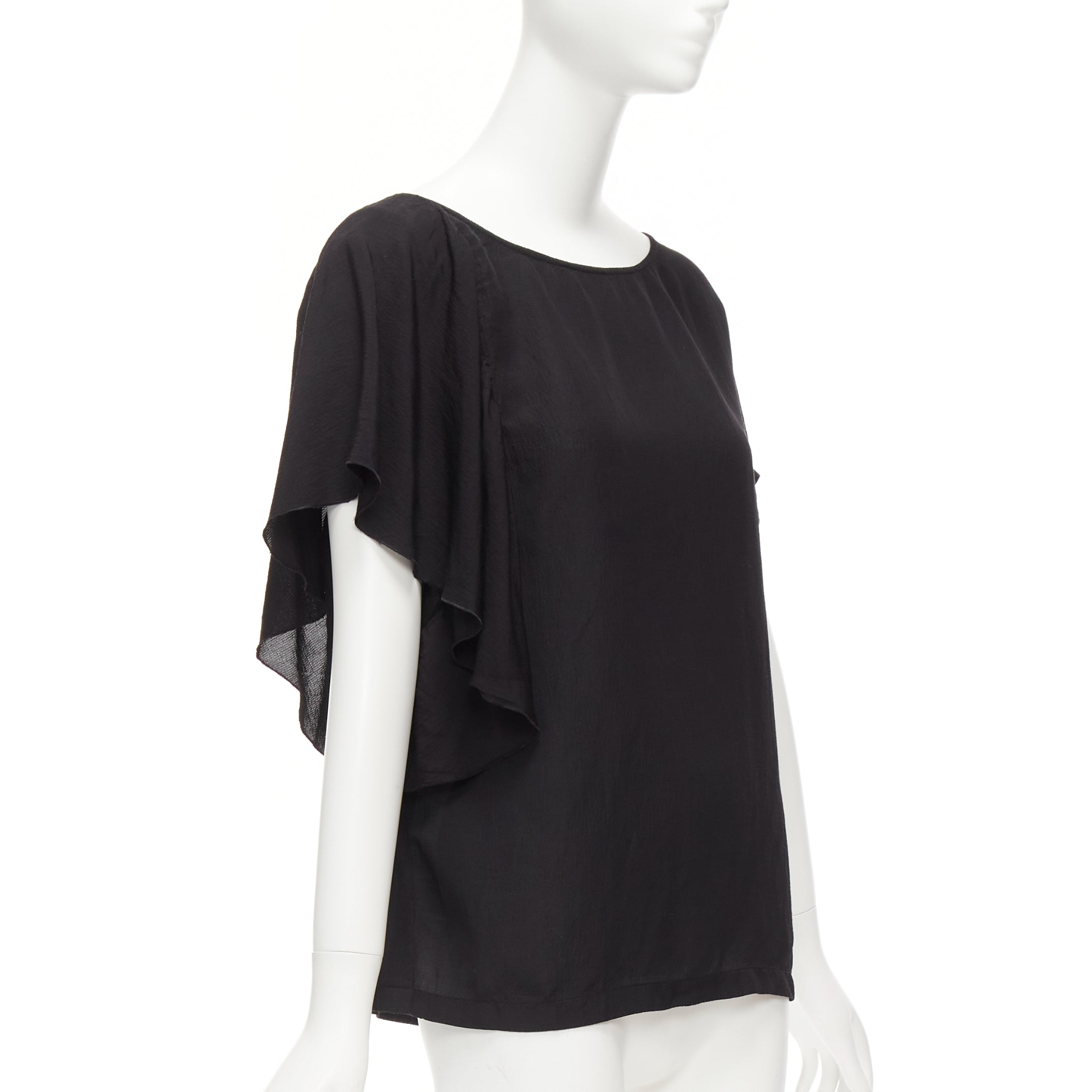 Dries Van Noten Flutter Sleeve Top