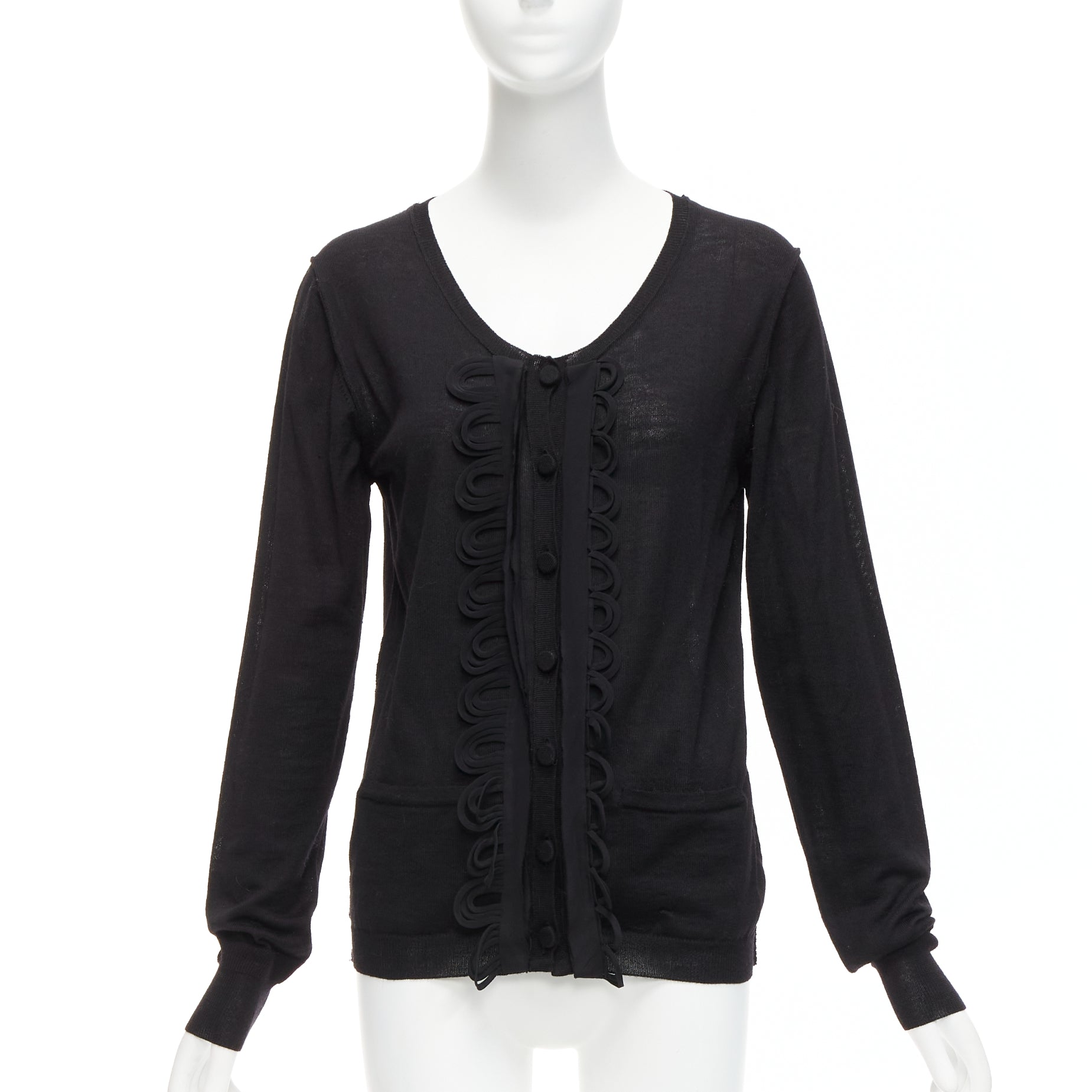 Chloe Military Ruffle Cardigan