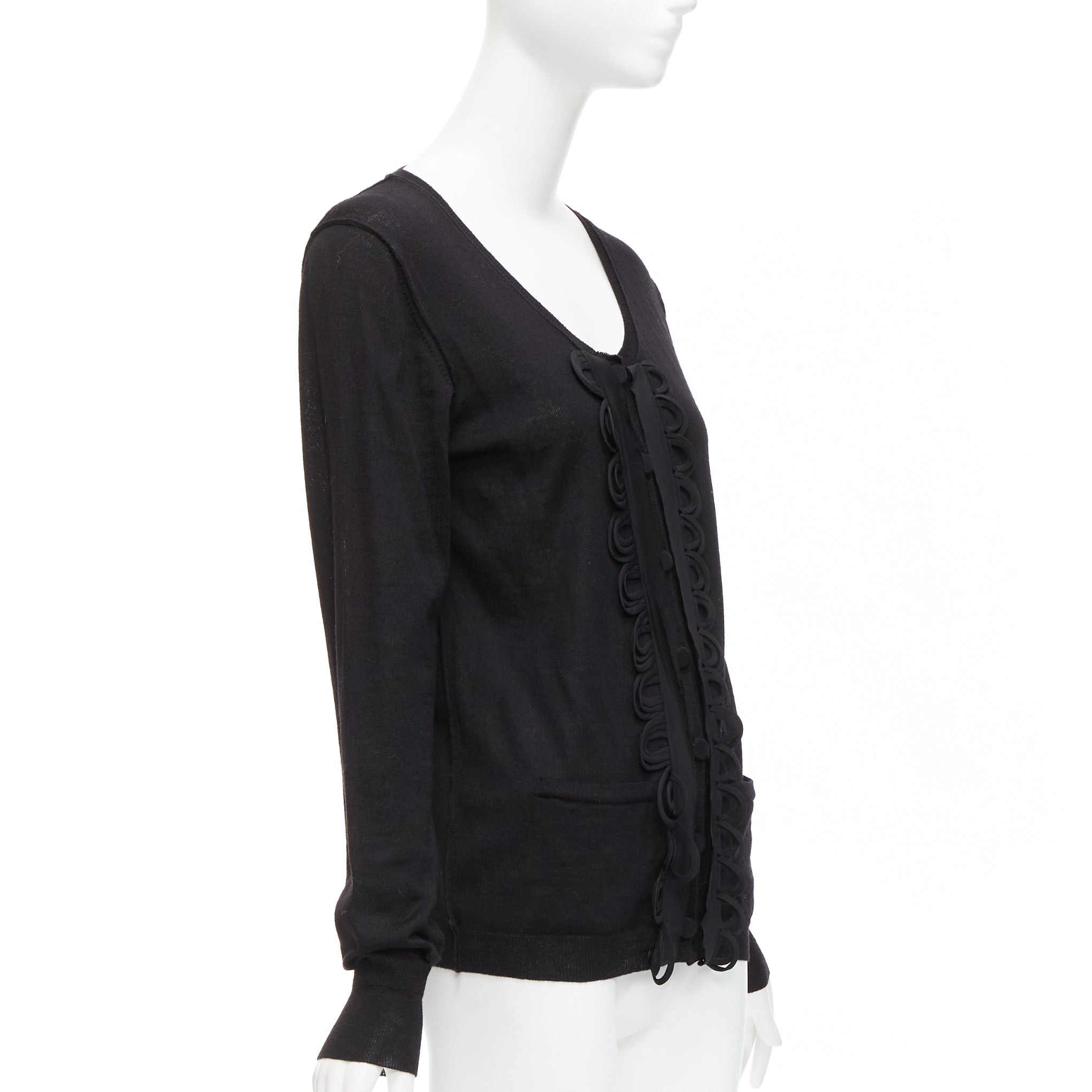 Chloe Military Ruffle Cardigan - Image 6