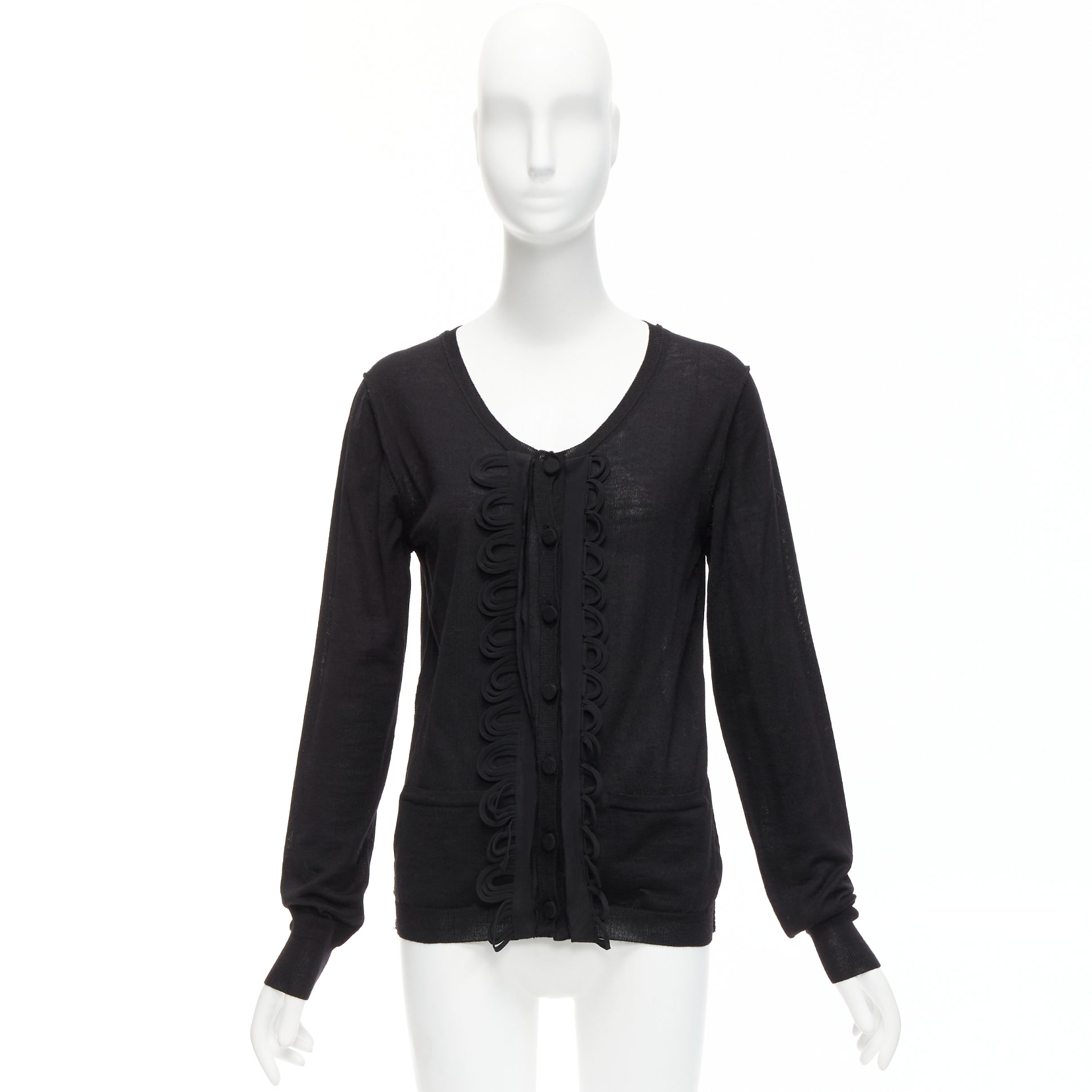 Chloe Military Ruffle Cardigan - Image 11