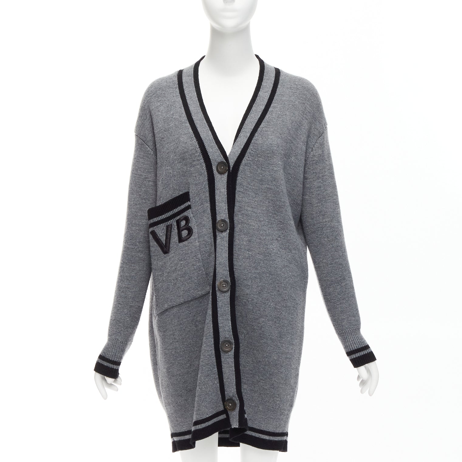 Victoria, Victoria Beckham Logo Oversized Cardigan