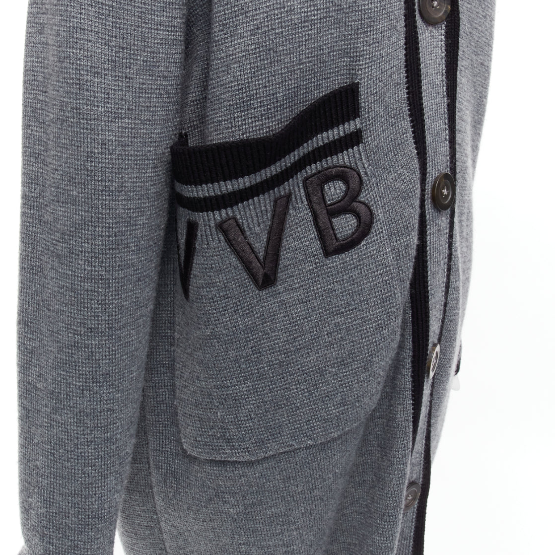 Victoria, Victoria Beckham Logo Oversized Cardigan - Back view