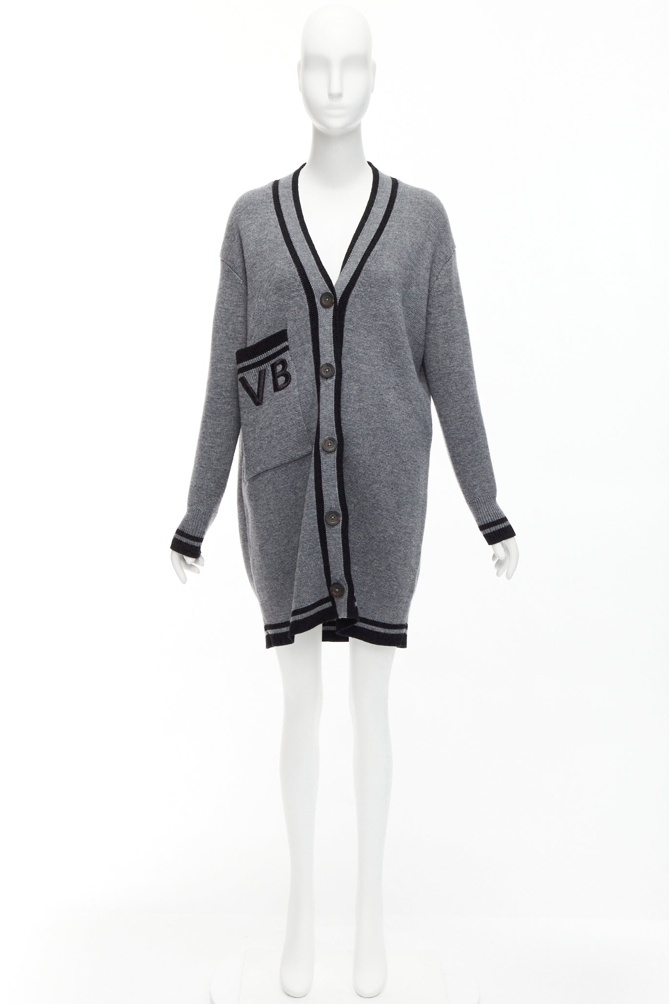 Victoria, Victoria Beckham Logo Oversized Cardigan - Image 12