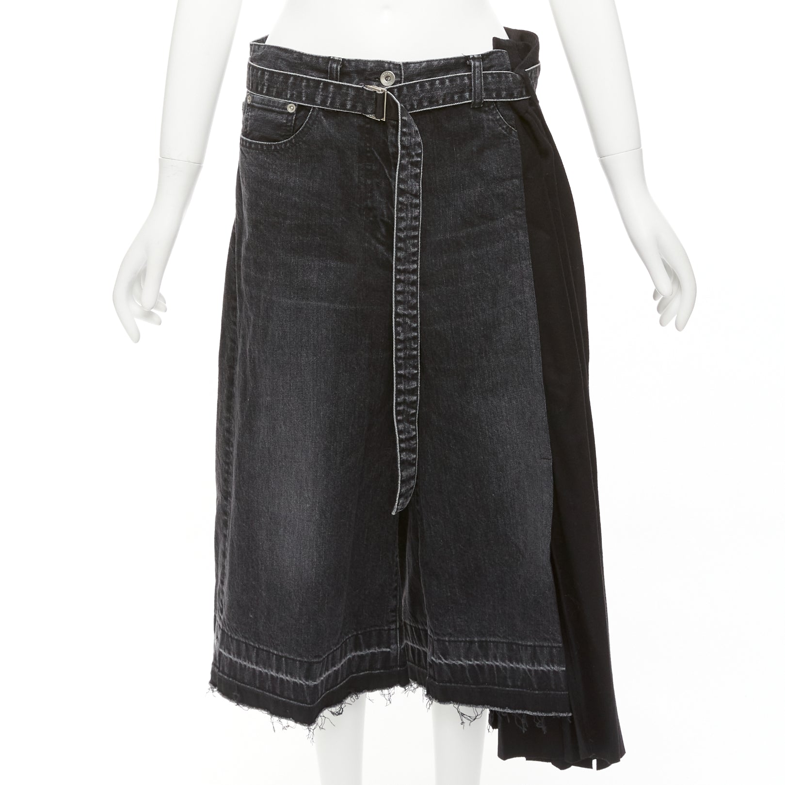 Sacai Denim Pleats Shorts