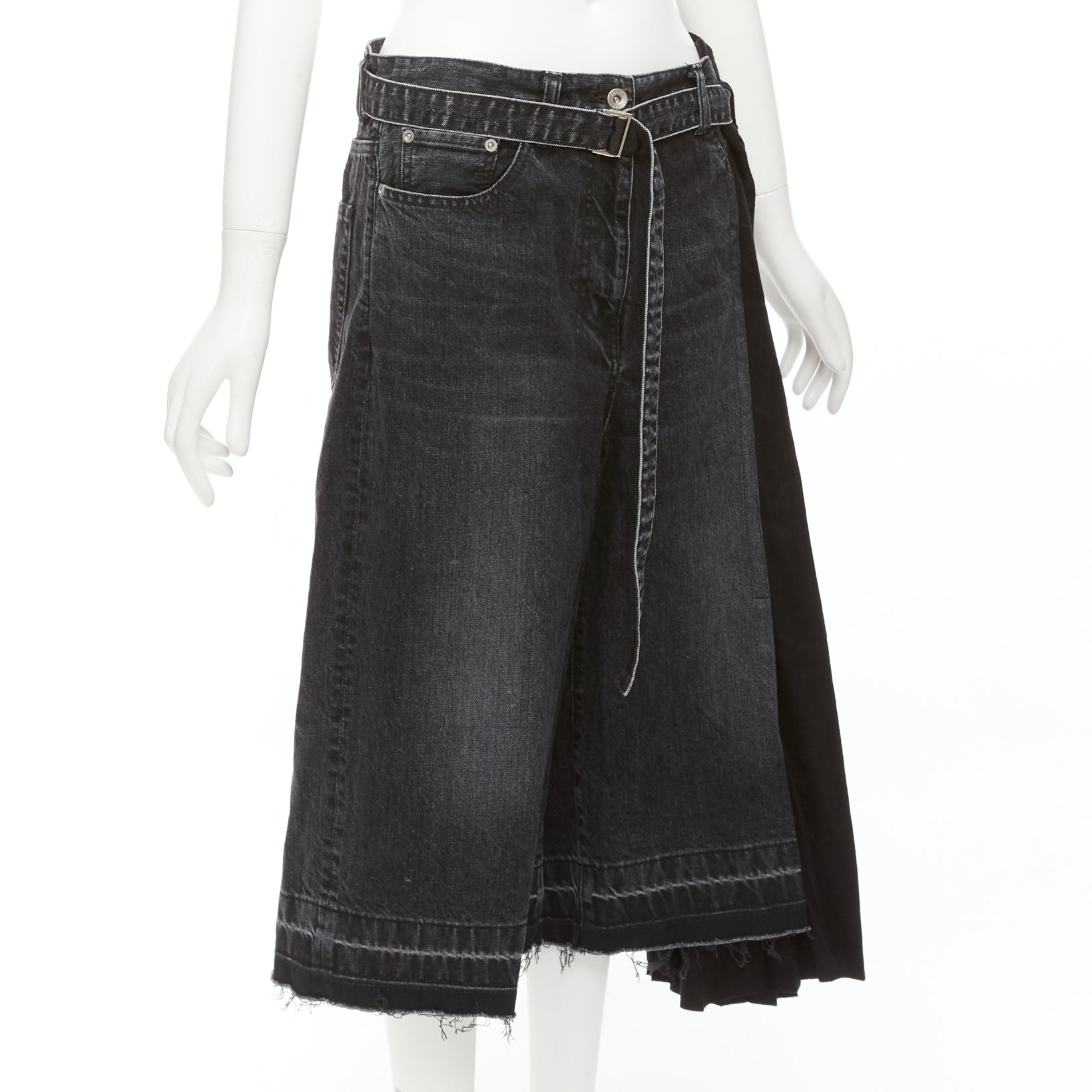 Sacai Denim Pleats Shorts - Image 6