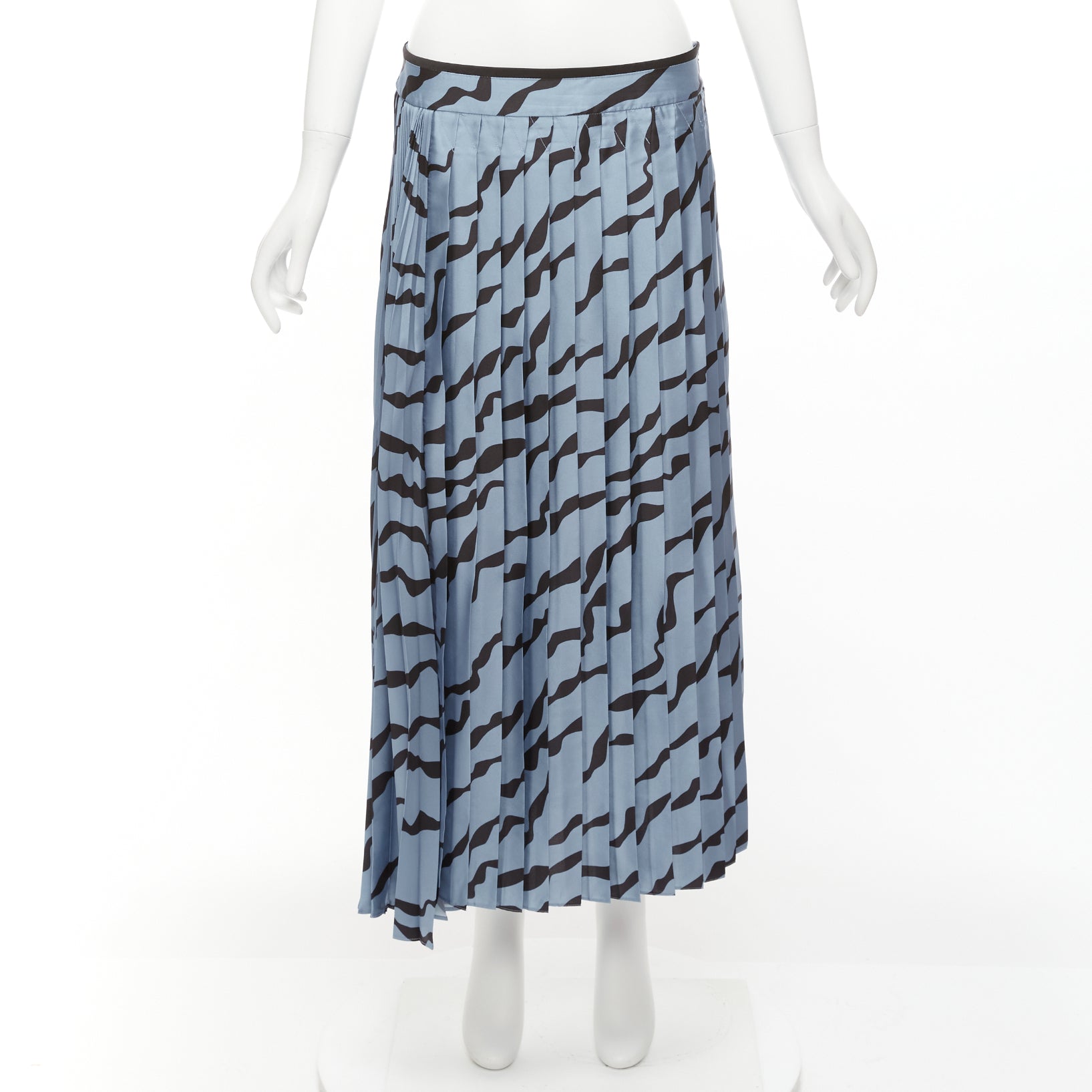 Victoria, Victoria Beckham Diagonal Print Skirt - Image 11