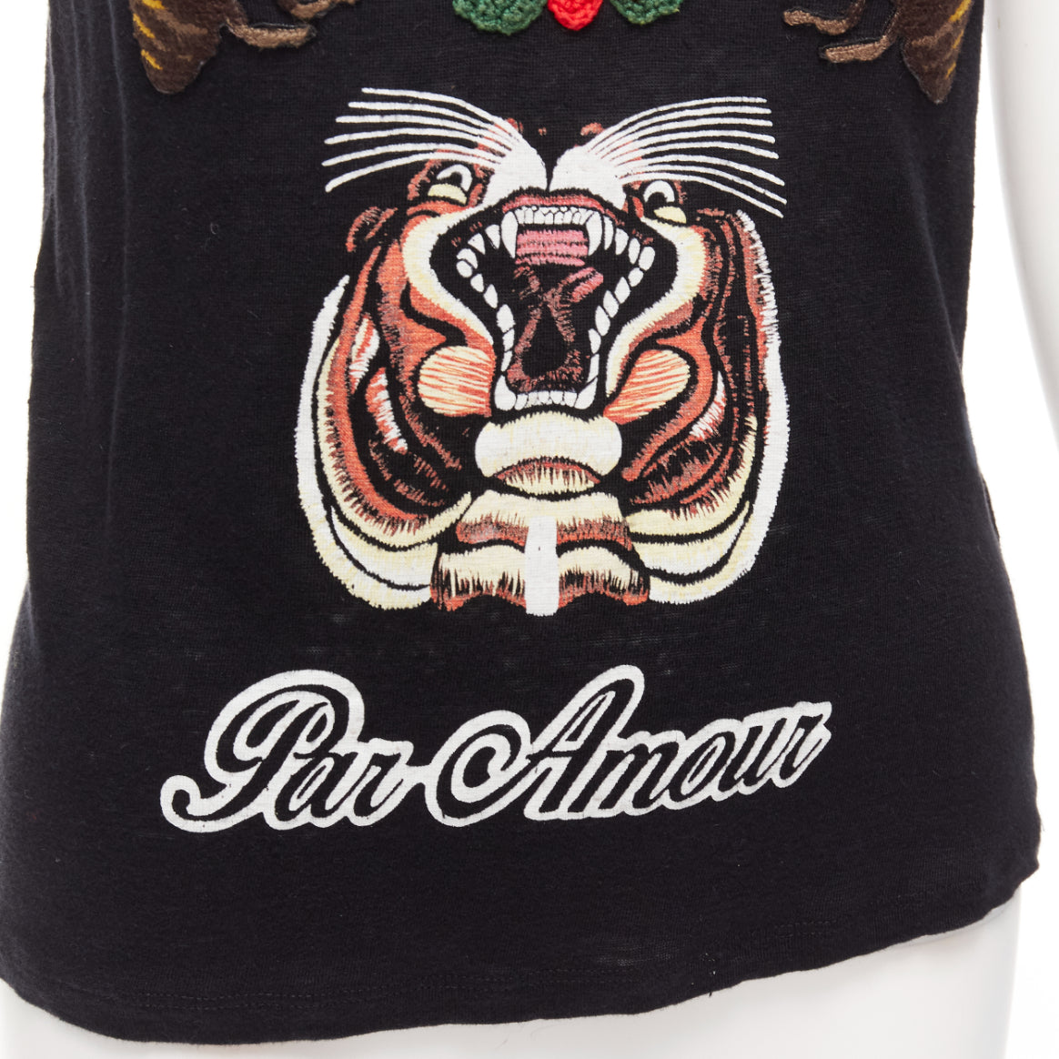 Gucci Tiger Rose Patch Tee - Back view