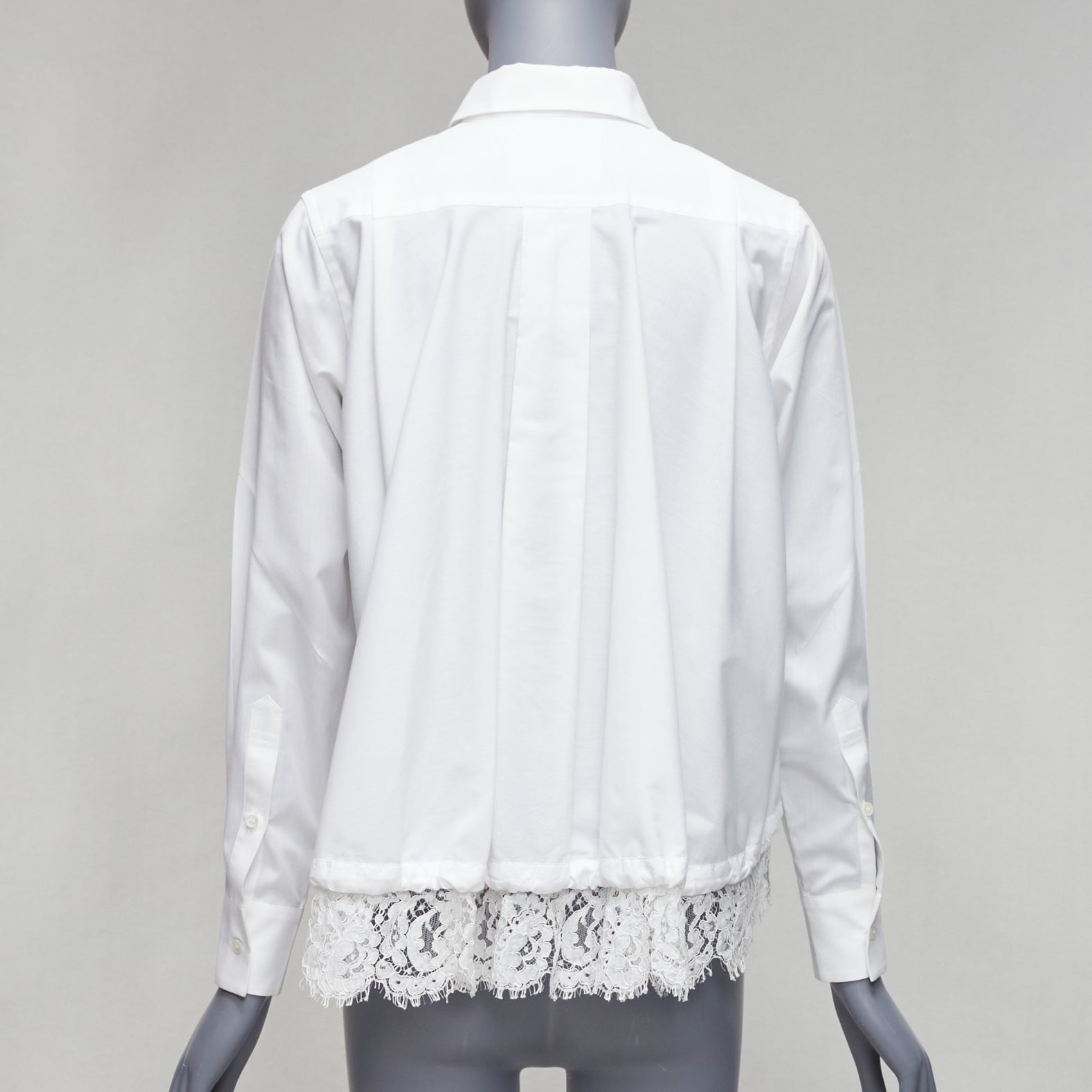 Sacai Lace Hem Shirt - Detail 1