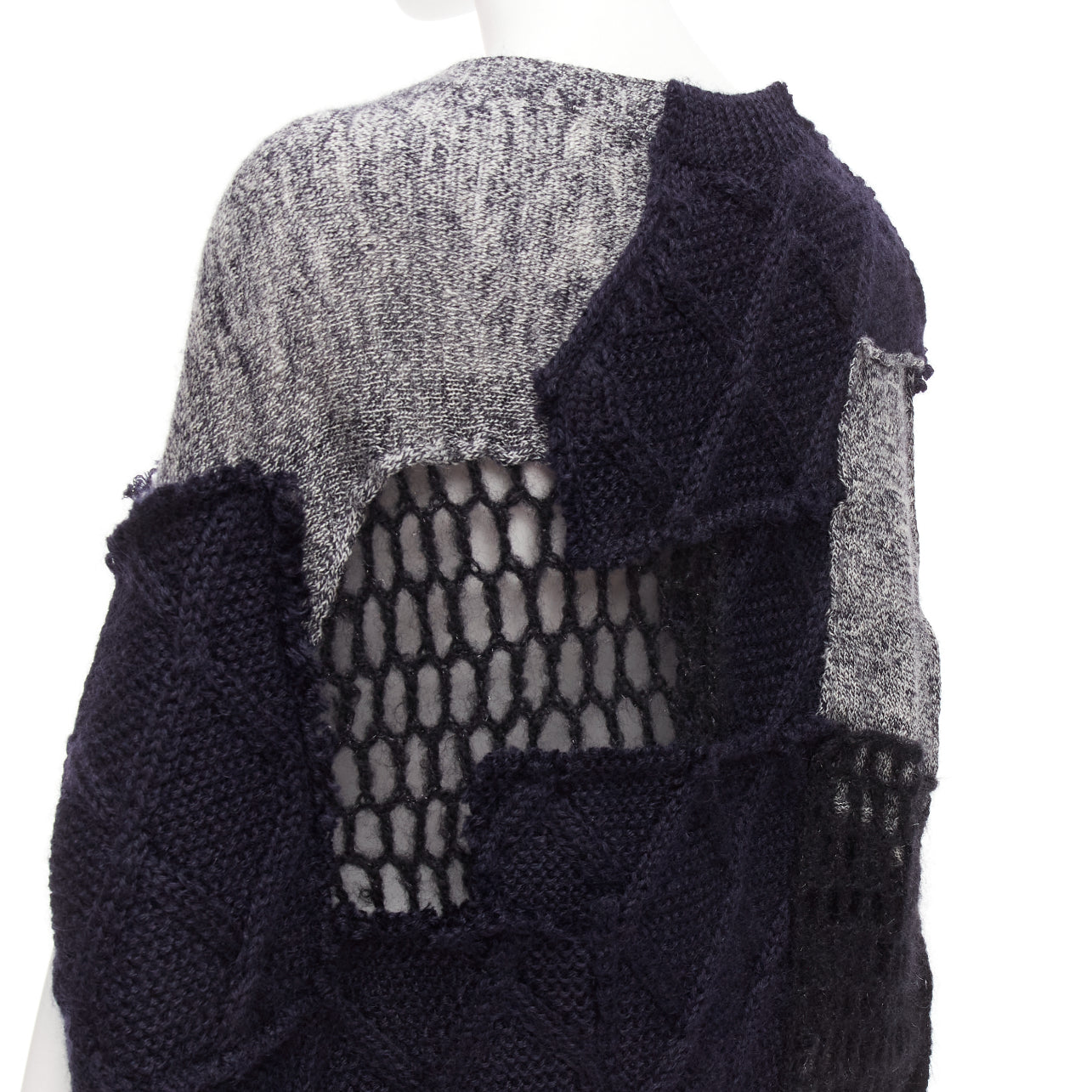 Junya Watanabe Patchwork Knit Cardigan - Back view