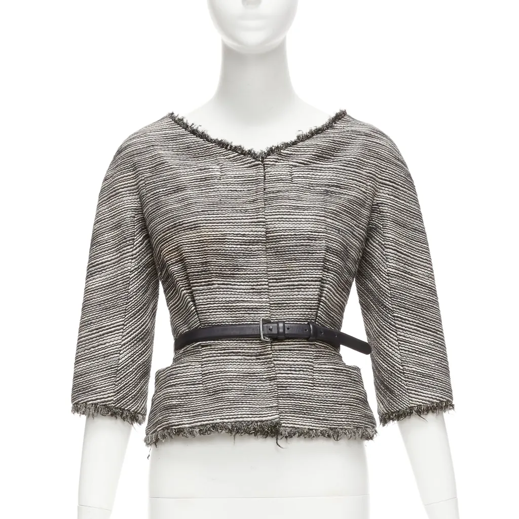Dior Bar jacket Black Cotton Good - Front View