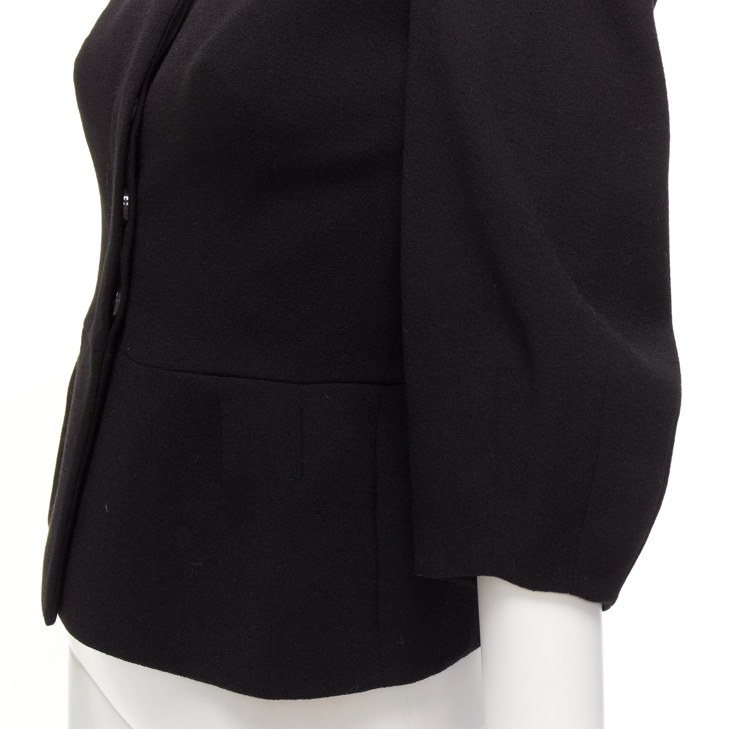 Alexander Mcqueen Cropped Peplum Jacket - Back view