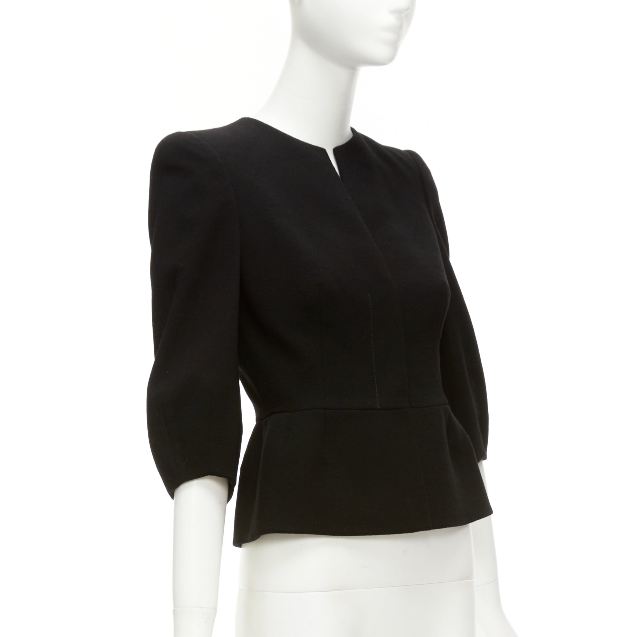 Alexander Mcqueen Cropped Peplum Jacket - 4